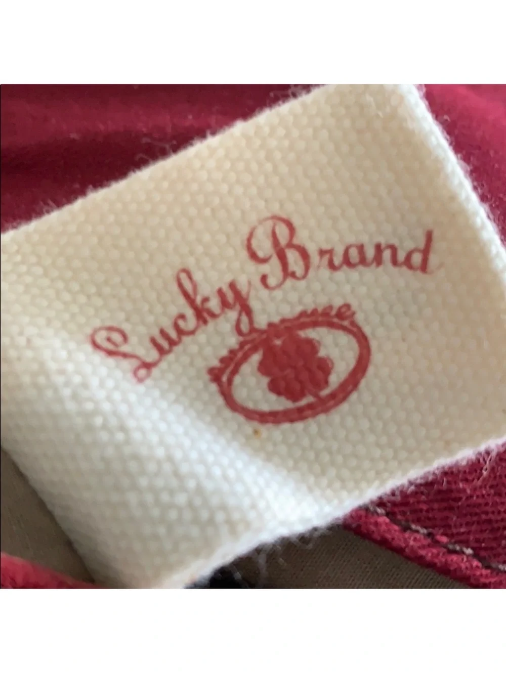 Lucky Brand red leather crossbody